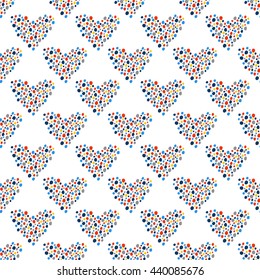 Heart polka dot pattern