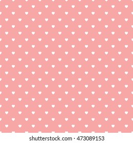 Heart Polka Dot Seamless Pattern Background