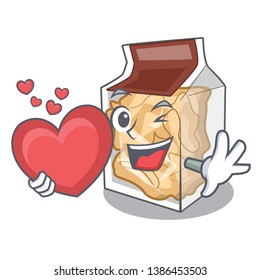 With heart pork rinds in the mascot shape