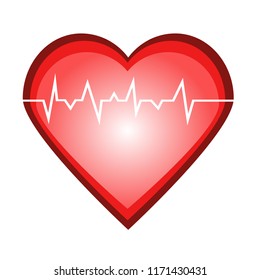 Heart Poster, Heartbeat Poster,  Heart Print, Red Heart Poster, Home Wall Art, Valentine's Print, Valentine's gift