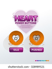 Heart Power Button Two States V8