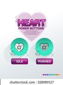Heart Power Button Two States V7
