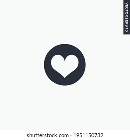 Herz, hochwertiges Flachsymbol. Vektorlogo-Konzept für Web-Grafiken, EPS10