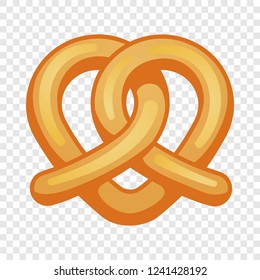 Heart pretzel icon. Cartoon of heart pretzel vector icon for web design  