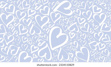 Heart print background vector illustration.