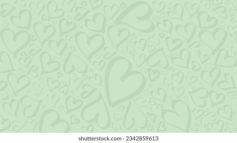 Heart print background vector illustration.