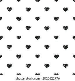 Heart print vector seamless pattern for printing clothes, paper, fabric