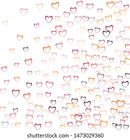 Heart print which consists of isolated elements. Modern style with beautiful elements in heart print. Can be used as print, wallpaper, cards, valentine cards, banner, background and etc.