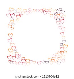 Heart print which consists of isolated elements. Modern style with beautiful elements in heart print. Can be used as print, wallpaper, cards, valentine cards, banner, background and etc.