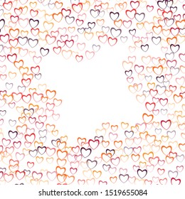 Heart print which consists of isolated elements. Modern style with beautiful elements in heart print. Can be used as print, wallpaper, cards, valentine cards, banner, background and etc.