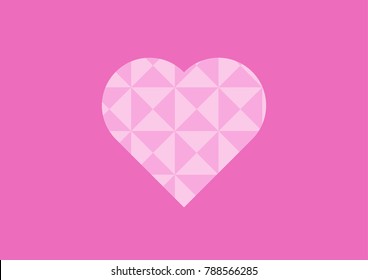 Heart with prism texture abstract background wallpaper - for Valentine's day, love , sweet , wedding event or moment