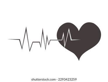 Heart pulse. Heart beat vector