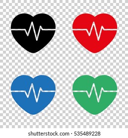 Heart Pulse Beat  - vector icon