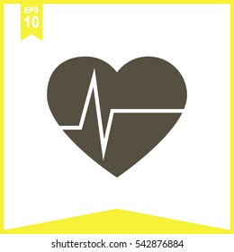 Heart pulse beat vector icon.