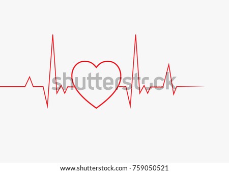 Heart pulse. Cardiogram. vector illustration