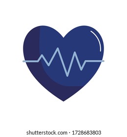 Design des Pulses flach im Stil der medizinischen Versorgung Gesundheit und Notfall Thema Vector Illustration