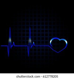 Heart pulse graphic.