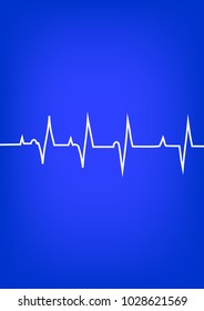 Heart pulse graphic. Vector illustration. (Electrocardiogram or ECG)
