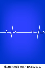 Heart pulse graphic. Vector illustration. (Electrocardiogram or ECG)
