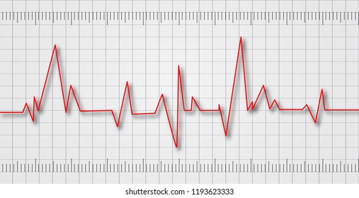 Heart pulse graphic. Vector illustration, eps 10.