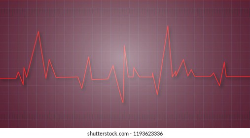 Heart pulse graphic. Vector illustration, eps 10.