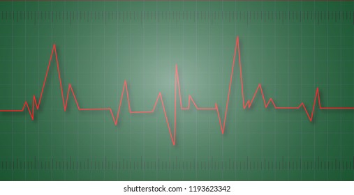 Heart pulse graphic. Vector illustration, eps 10.