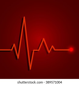Heart pulse graphic. Vector illustration.
 