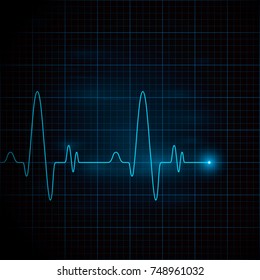 Heart pulse graphic. Vector illustration, eps 10.