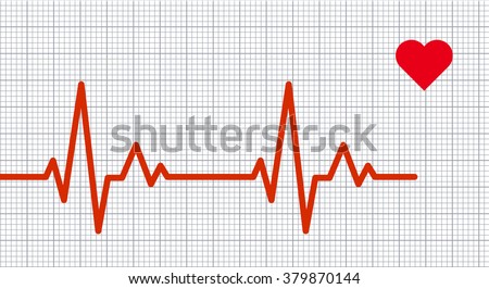 Heart pulse graphic. Vector illustration.