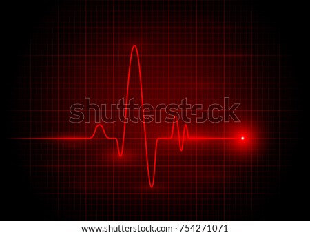 Heart pulse graphic. Vector illustration, eps 10.