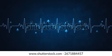 Heart pulse and heartbeat. world heart day. health care medical focus heartbeat for checking the function of the patient heart. modern simple design for medical apps, websites and hospital. vector.