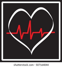 Heart pulse icon