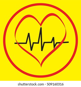 Heart pulse icon