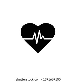 heart pulse icon, heartbeat icon vector