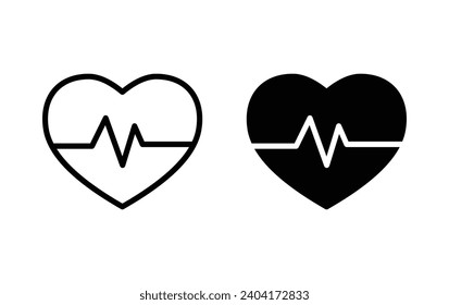 Heart Pulse icon, Heart Pulse sign vector for web site Computer and mobile app