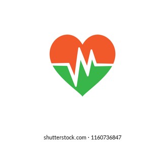 
heart pulse icon vector