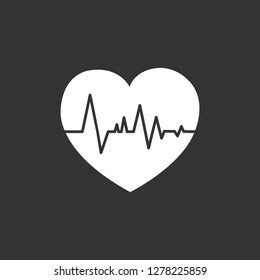 heart pulse icon vector illustration