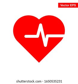 heart and pulse icon vector illustration logo template for many purpose. Isolated on white background.