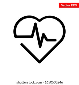 plantilla de logotipo de ilustraciones vectoriales de iconos de corazón y pulso para muchos fines. Aislado sobre fondo blanco.