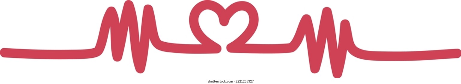  ilustración del vector de icono de pulso de corazón