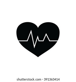 Heart pulse icon vector illustration