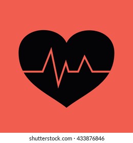 Heart pulse icon vector illustration