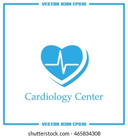 Heart and pulse icon. Vector illustration eps10.
