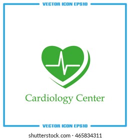 Heart and pulse icon. Vector illustration eps10.