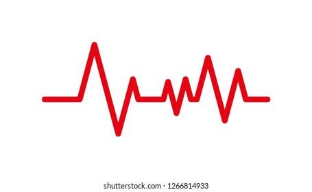 heart pulse icon vector, on white background editable eps10