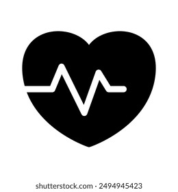 Heart Pulse Icon Vector Symbol Design Illustration