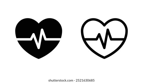 Heart Pulse icon vector for web