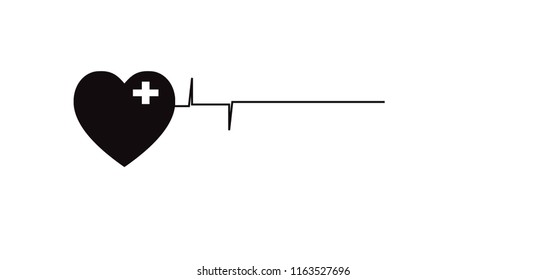 Heart pulse icon,Abstract heart beats  illustration - vector.Cardiogram on white background.