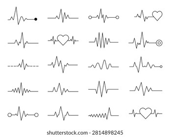 Heart Pulse Icons - Graphic Icon Series. heart pulse icon.  Simple vector illustration for graphic and web design.
