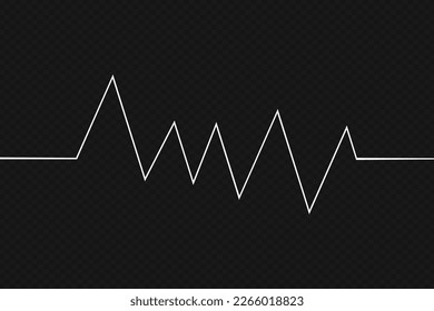 Heart pulse isolated on transparent background. Vector illustration